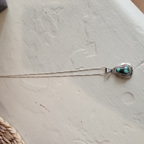 Gorgeous NWOT Native American Navajo Sonoran Mountain Turquoise Necklace 💙💚 - Picture 7 of 12